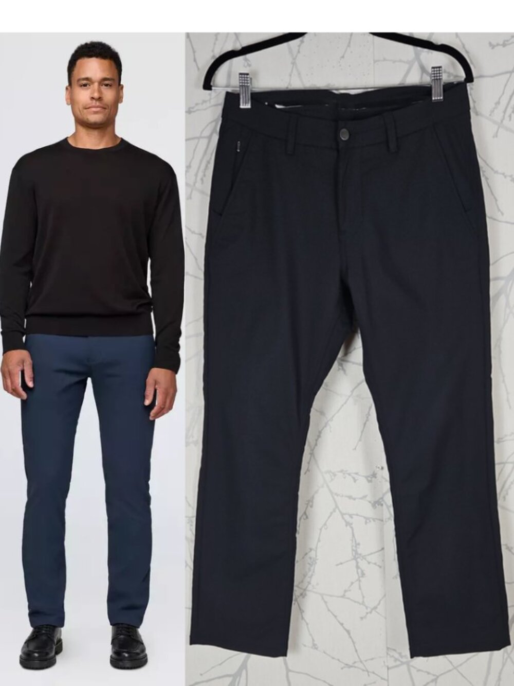 DUER Dark Navy NuStretch Relaxed Taper Trousers